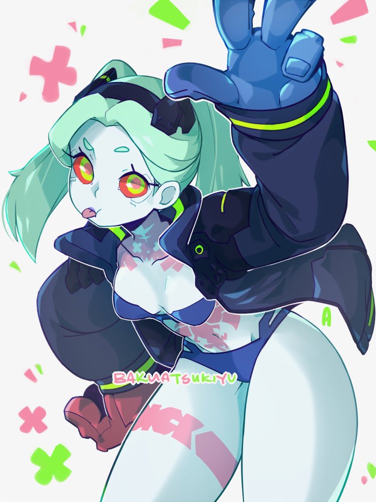 rebecca (cyberpunk and 1 more) drawn by bakuatsukiyu