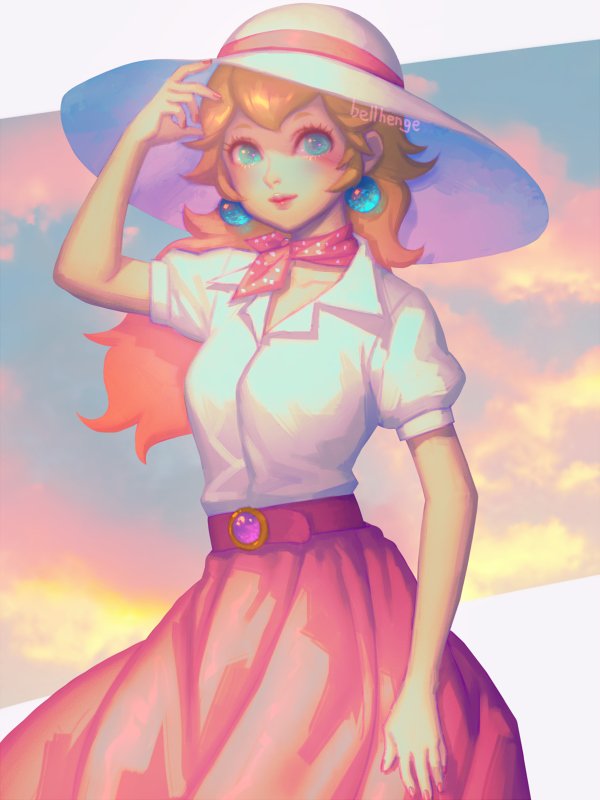 princess peach (mario and 1 more) drawn by bellhenge