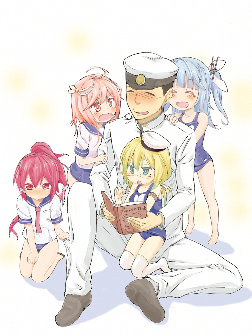 admiral, i-19, i-58, i-8, and i-168 (kantai collection) drawn by rurounin