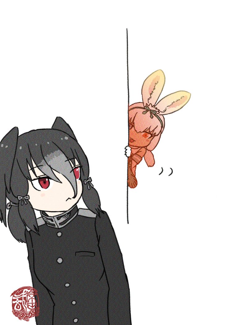 tsukuyomi shinshi and yatagarasu (kemono friends) drawn by kishida_shiki