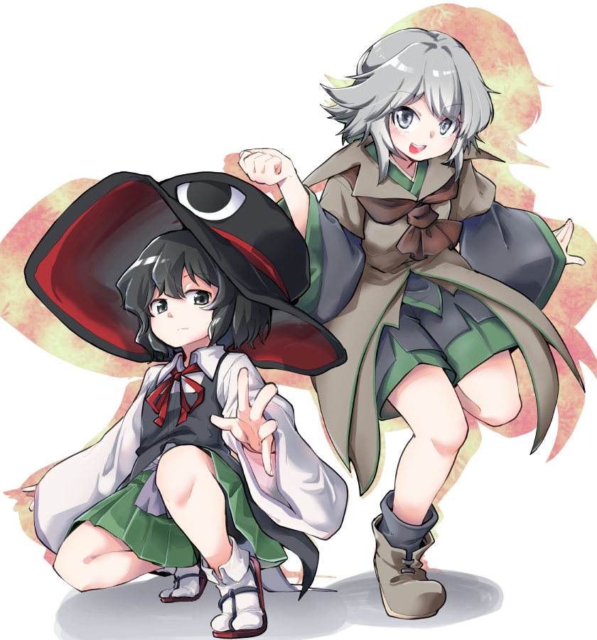 enraku tsubakura and houlen yabusame (len'en) drawn by berusuke_(beru_no_su)