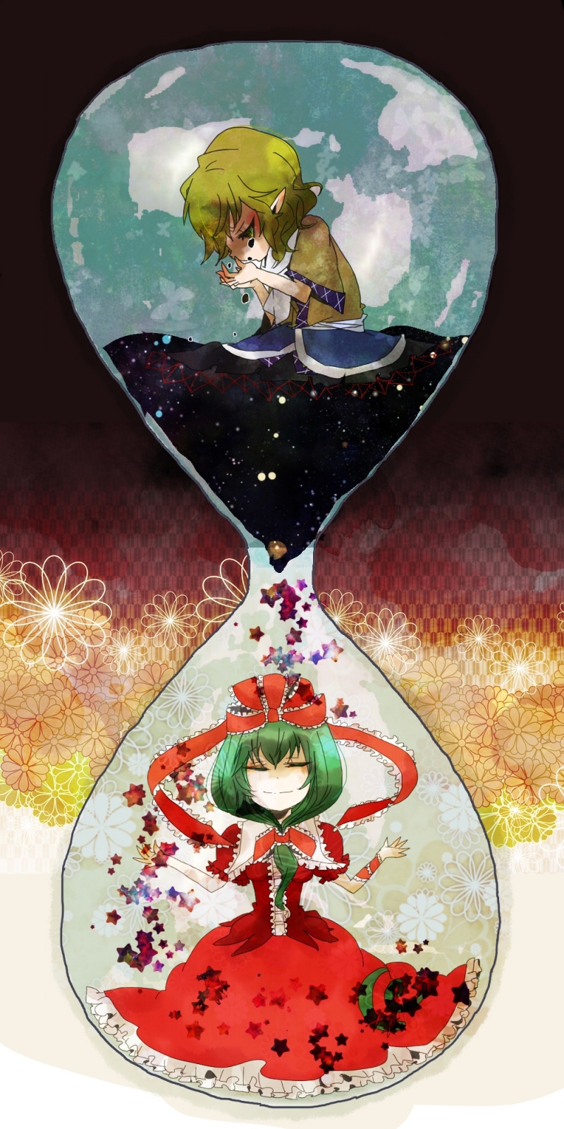 mizuhashi parsee and kagiyama hina (touhou) drawn by snow-true
