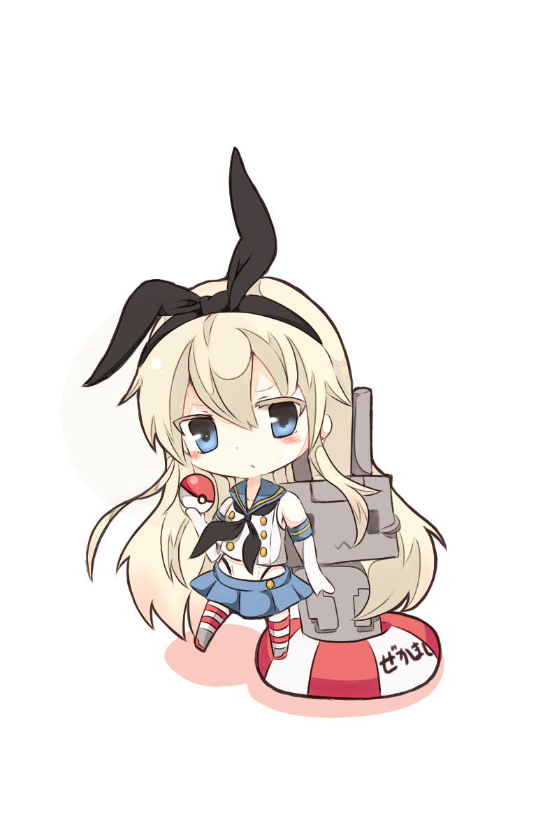 shimakaze and rensouhou-chan (kantai collection and 1 more) drawn by gucchi_(guttii1208)