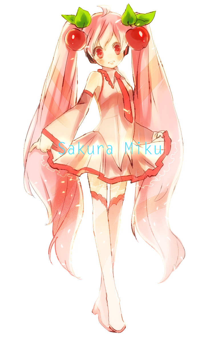 hatsune miku and sakura miku (vocaloid) drawn by czc_(deko)