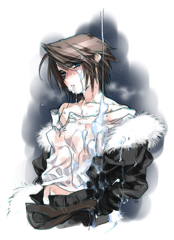 squall leonhart (final fantasy and 1 more) drawn by toujou_sakana
