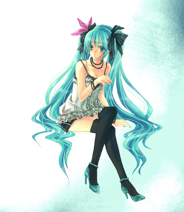 hatsune miku (vocaloid and 1 more) drawn by komiki2gou