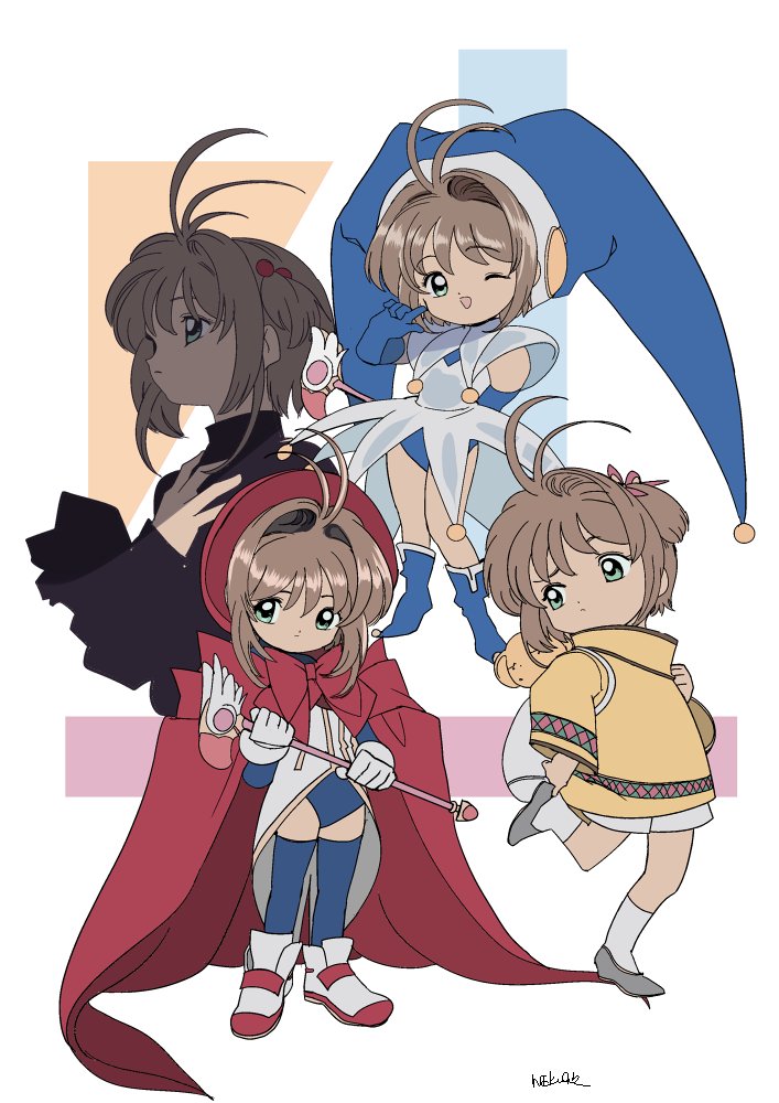 kinomoto sakura and kero (cardcaptor sakura) drawn by edoya_inuhachi