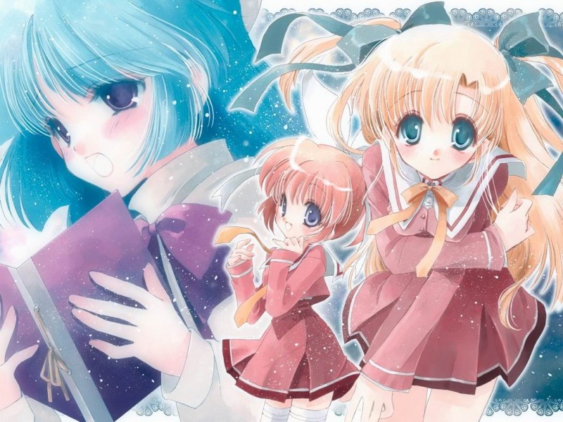 housen elis, hagino kana, and misaki sumire (canvas and 1 more)
