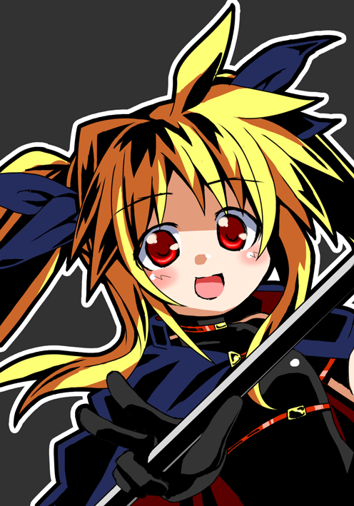 fate testarossa and bardiche (lyrical nanoha and 1 more) drawn by totsuki_tooka