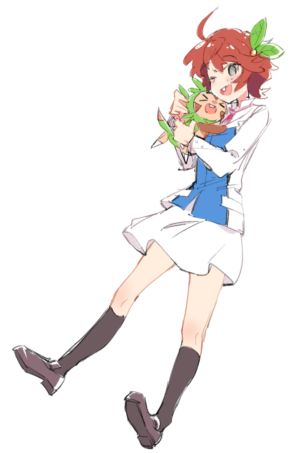 chespin and yurikawa konomi (pokemon and 1 more) drawn by ge-b