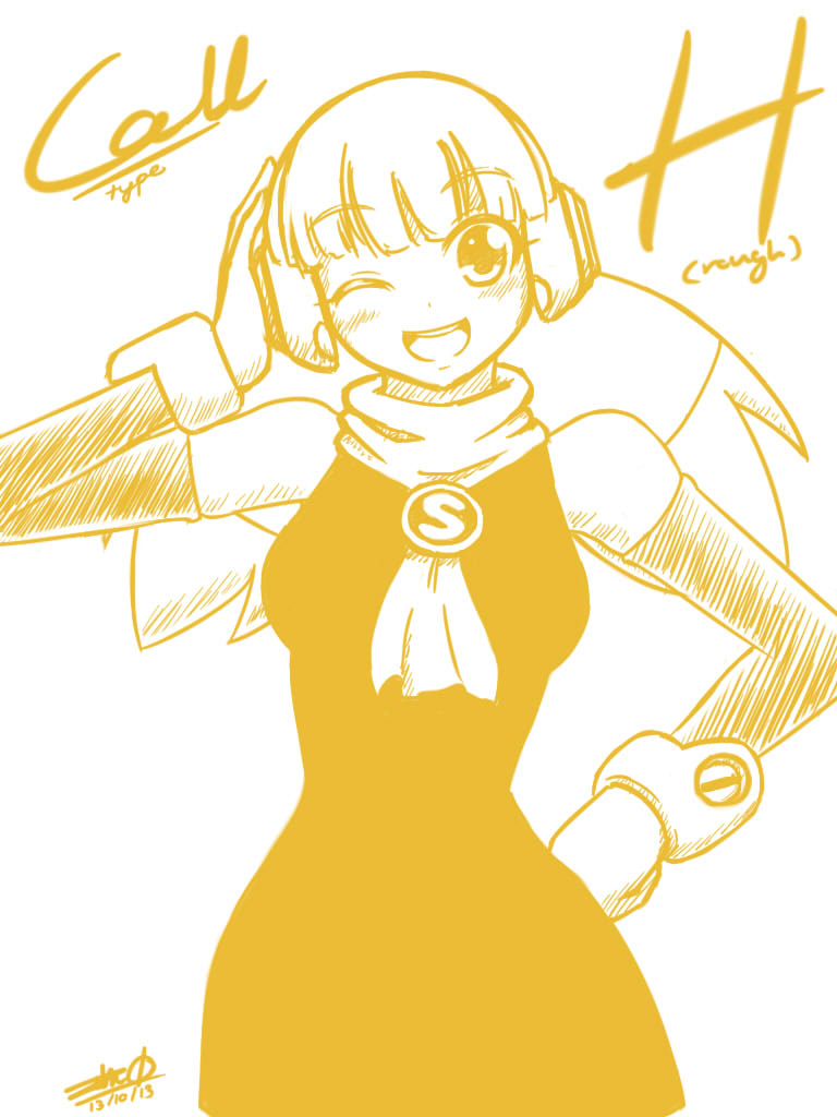 call and call h (mighty no. 9) drawn by zilhouette