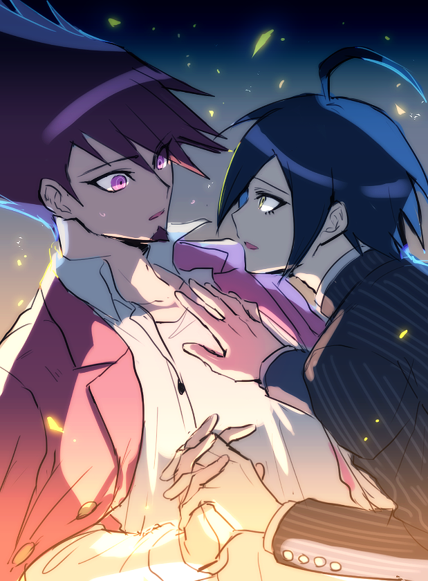 saihara shuichi and momota kaito (danganronpa and 1 more) drawn by itsuki_(nightlight)