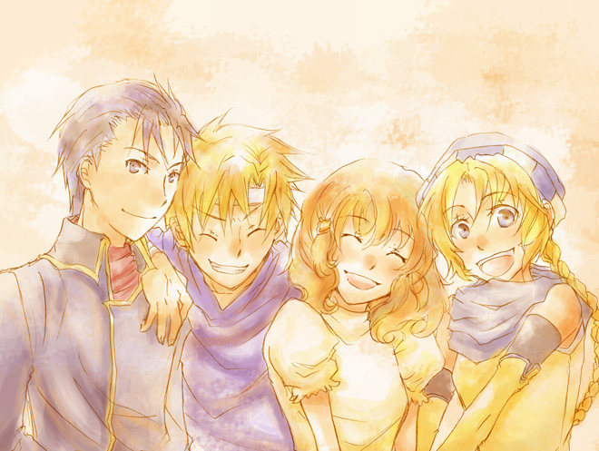 lana, patty, febail, and lester (fire emblem and 1 more) drawn by suga_(fill-down)