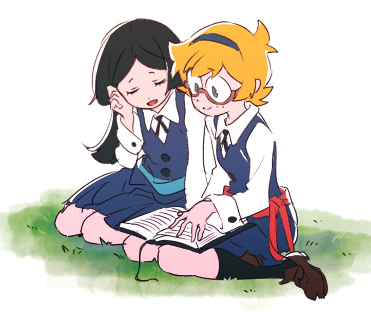 lotte jansson and barbara parker (little witch academia) drawn by miyazaki_shiori