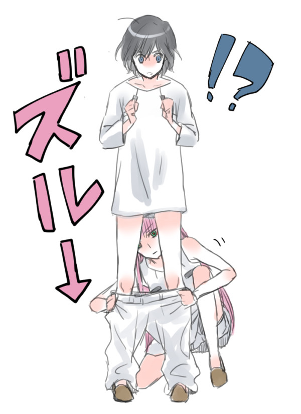 zero two and hiro (darling in the franxx) drawn by sakuragouti