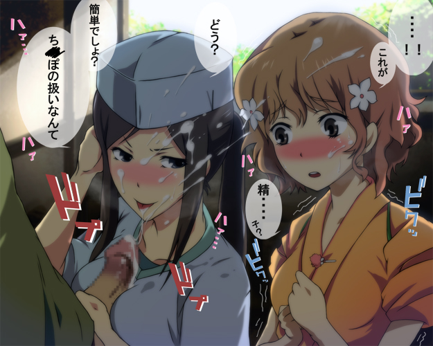 matsumae ohana and tsurugi minko (hanasaku iroha) drawn by valkyrie-zero