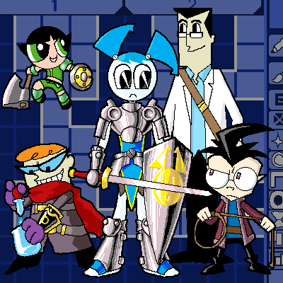 buttercup, jenny wakeman, paladin, medic, dark hunter, and 4 more (sekaiju no meikyuu and 4 more) drawn by leex