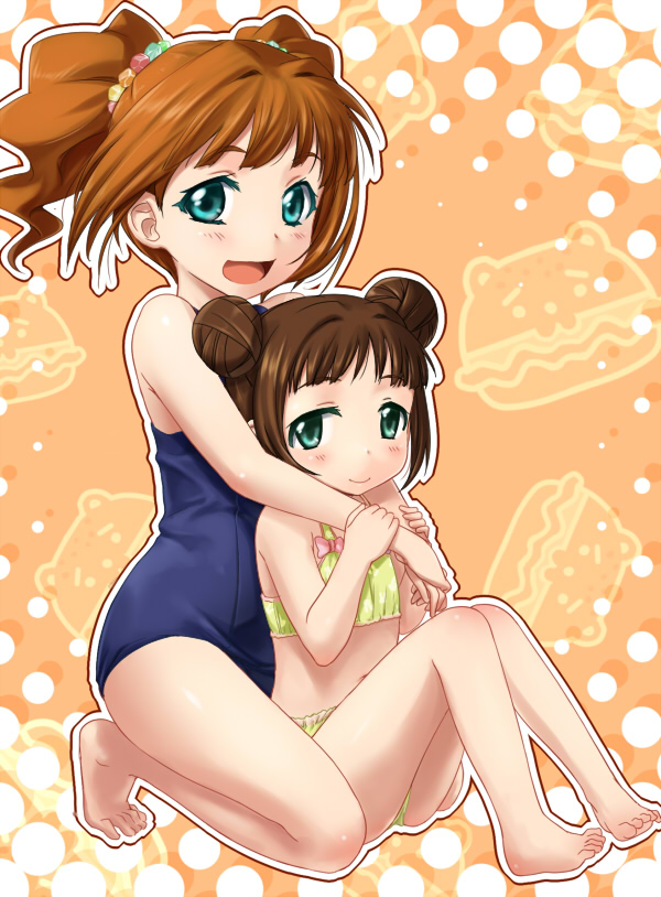 takatsuki yayoi and takatsuki kasumi (idolmaster) drawn by zanzi