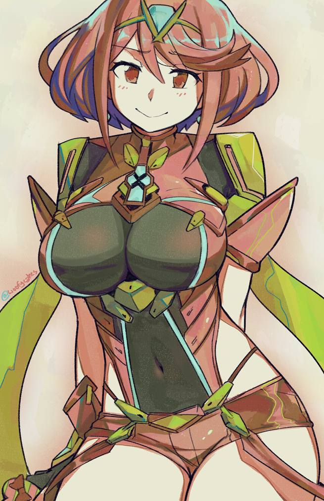 pyra (xenoblade chronicles and 1 more) drawn by woofycakes