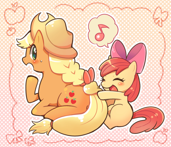 applejack and apple bloom (my little pony and 1 more) drawn by toraneko_(38)