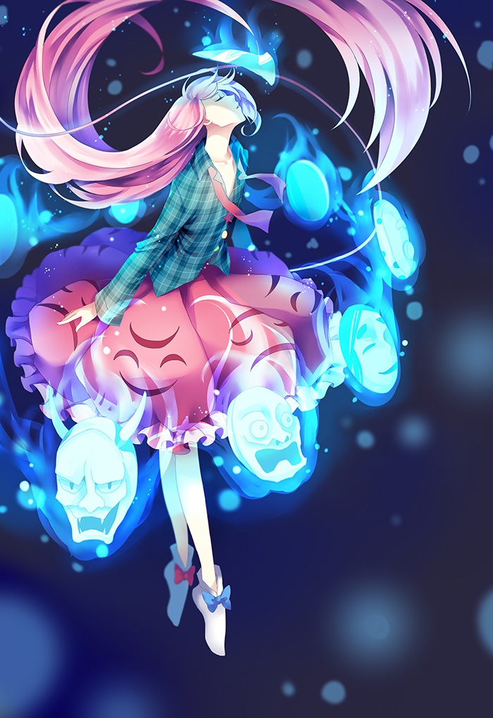 hata no kokoro (touhou) drawn by ling_(vivianling)