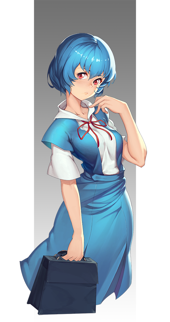 ayanami rei (neon genesis evangelion) drawn by dmitriy_samarkin