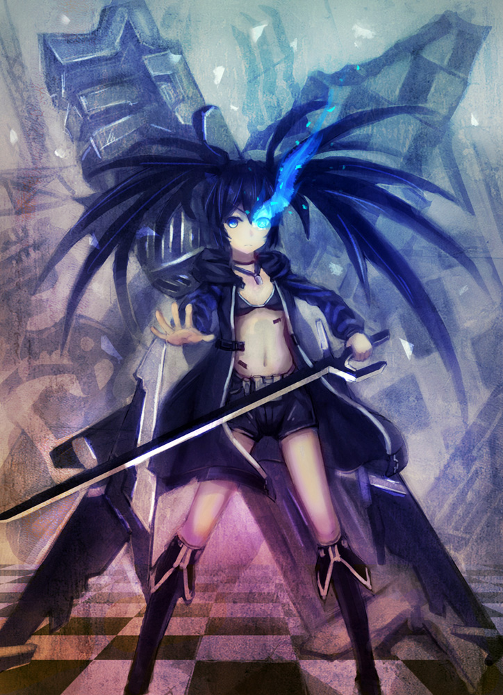 black rock shooter and stella (black rock shooter) drawn by mahou_kyuuri