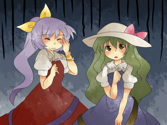 watatsuki no yorihime and watatsuki no toyohime (touhou) drawn by hammer_(sunset_beach)