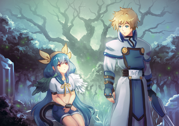 dizzy and ky kiske (guilty gear) drawn by cubehero
