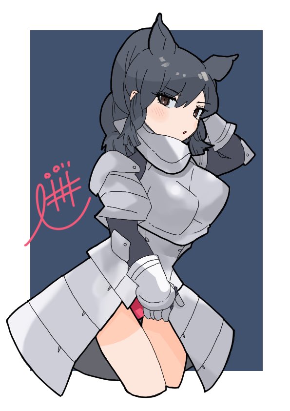white rhinoceros and black rhinoceros (kemono friends) drawn by pppg_gg
