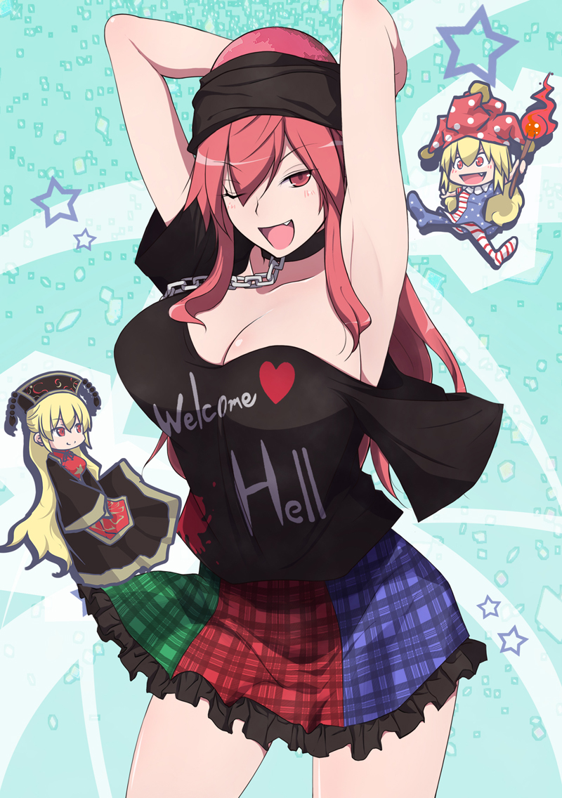 clownpiece, junko, and hecatia lapislazuli (touhou) drawn by otoufu_(wddkq314band)