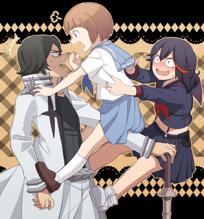 matoi ryuuko, senketsu, mankanshoku mako, and sanageyama uzu (kill la kill) drawn by itou_(mogura)