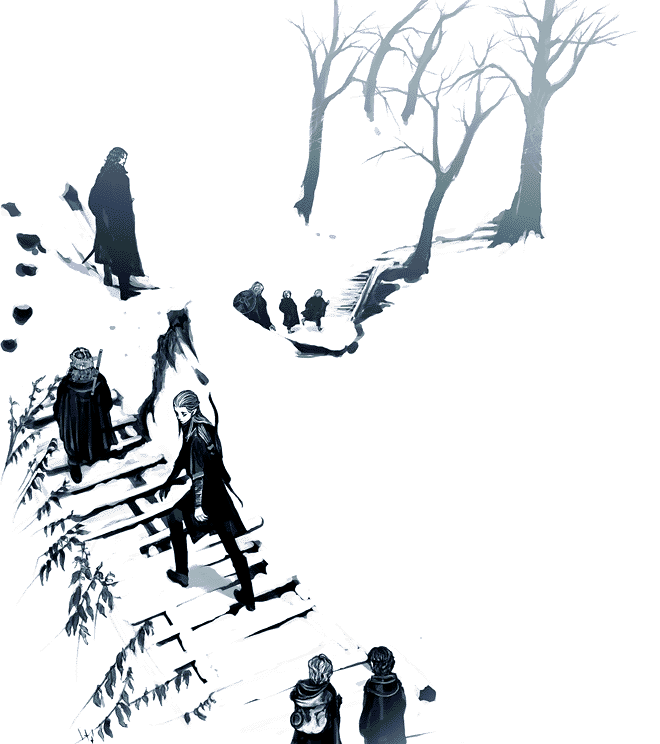 legolas, frodo baggins, aragorn, samwise gamgee, boromir, and 3 more (tolkien's legendarium and 1 more) drawn by ina_mendori