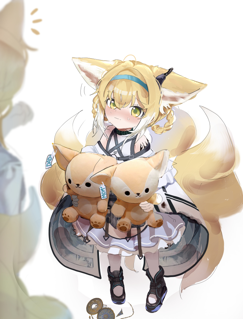 suzuran and suzuran's father (arknights) drawn by ricefox_(nonametofu)