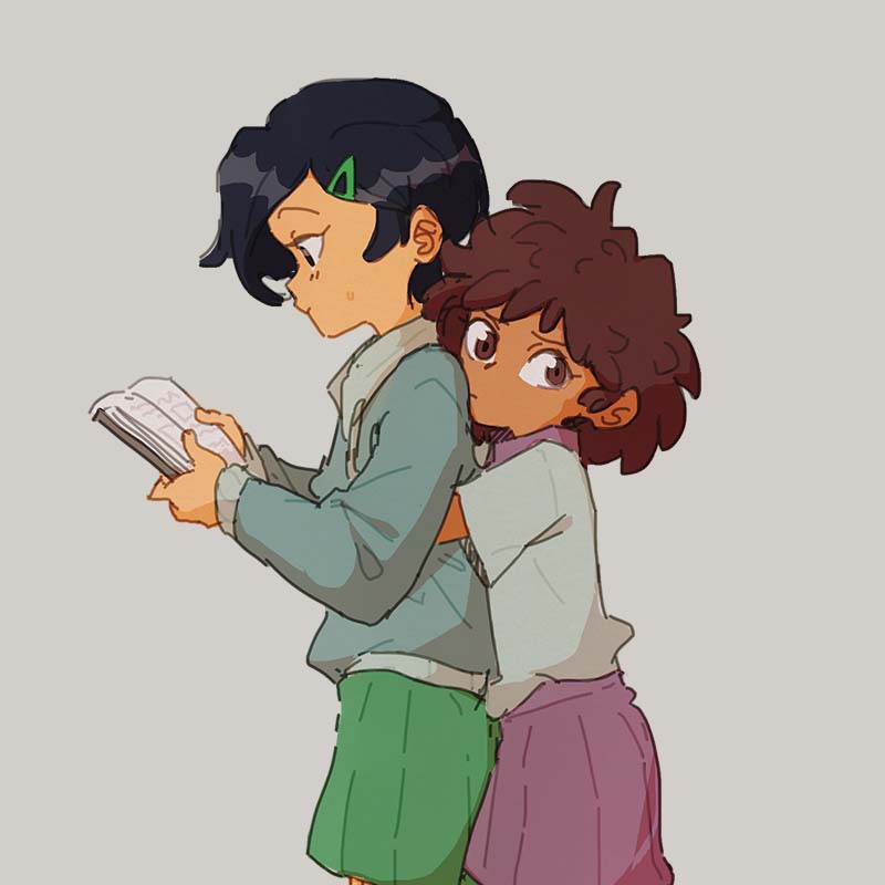 anne boonchuy and marcy wu (amphibia) drawn by ikuuyyuki