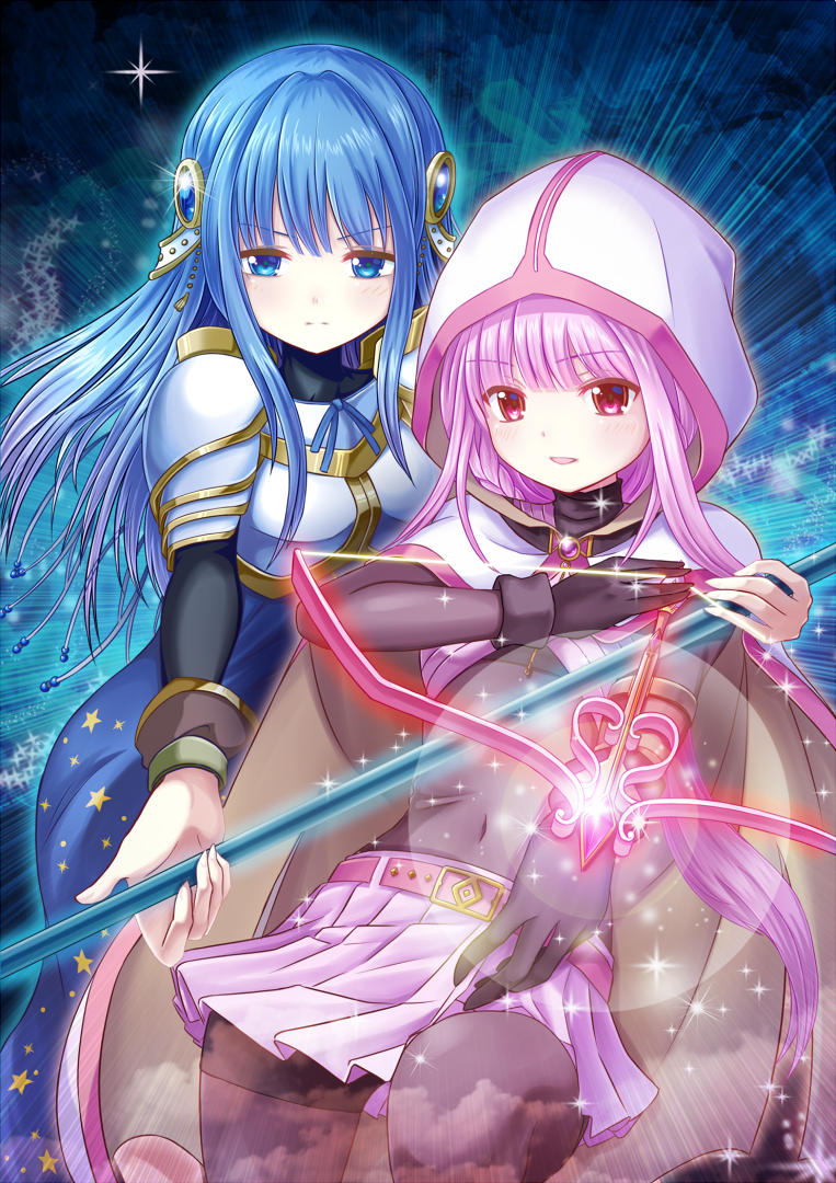 tamaki iroha and nanami yachiyo (mahou shoujo madoka magica and 1 more) drawn by yatsu_seisakusho