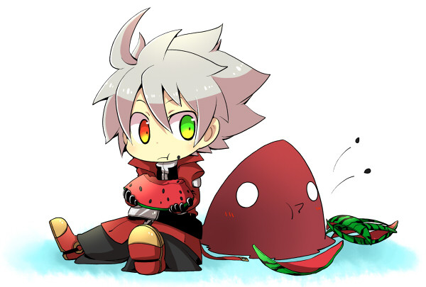 ragna the bloodedge and dead spike (blazblue) drawn by kuro_yuzu