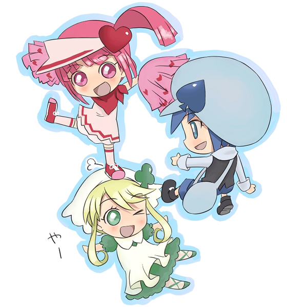 ran, suu, and miki (shugo chara!) drawn by kumashiro