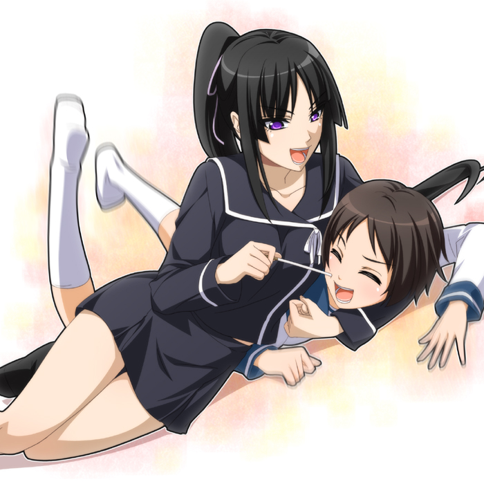 isayama yomi and tsuchimiya kagura (ga-rei and 1 more) drawn by ama_mitsuki