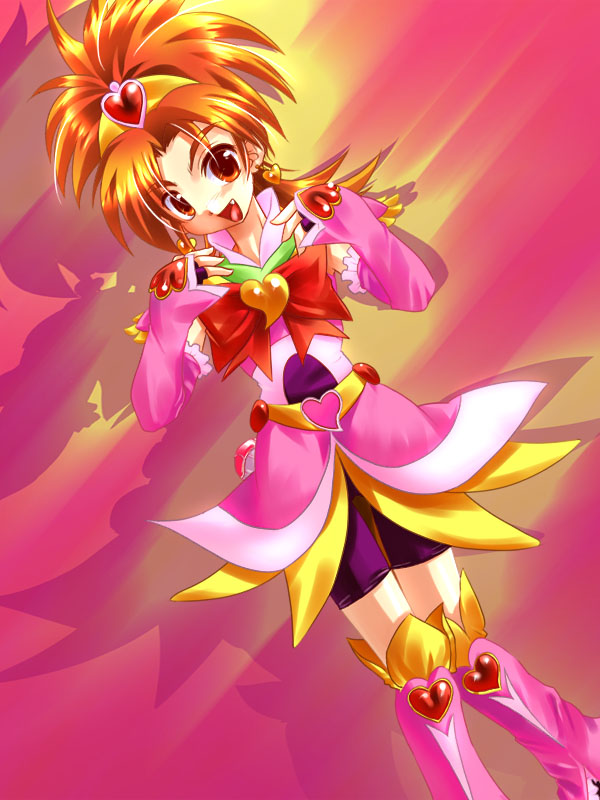 hyuuga saki and cure bloom (precure and 1 more) drawn by asaruto_hyou