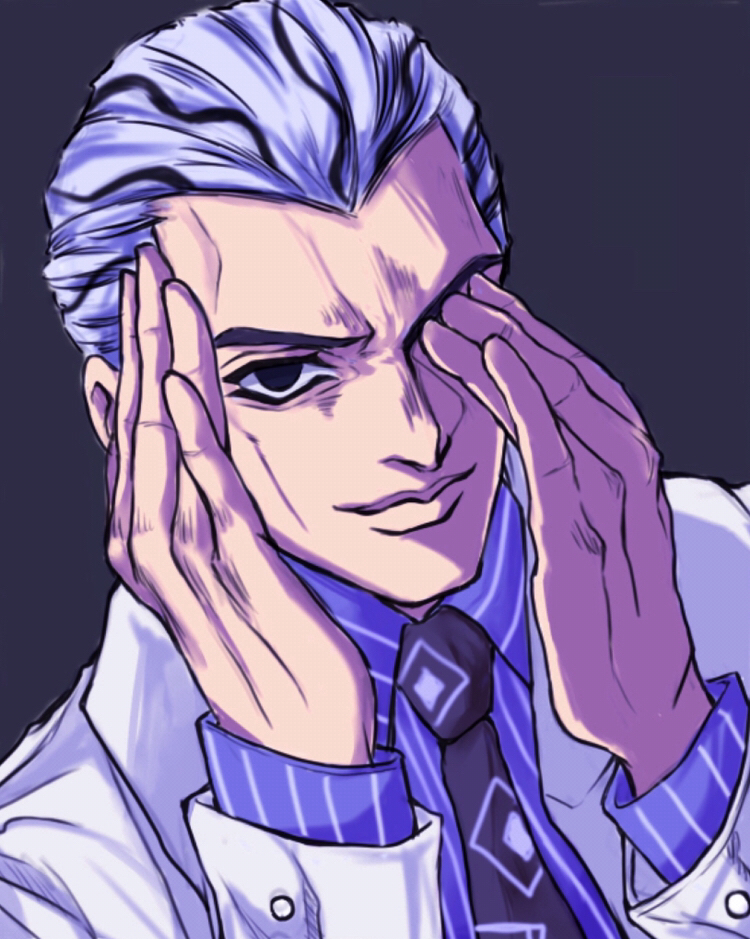 kira yoshikage and kawajiri kosaku (jojo no kimyou na bouken and 1 more) drawn by ruushii_(lucy_steel6969)