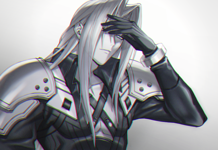 sephiroth (final fantasy and 2 more) drawn by jou_(mono)