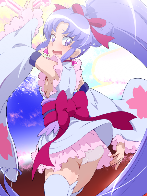 hikawa iona and cure fortune (precure and 1 more) drawn by tj-type1