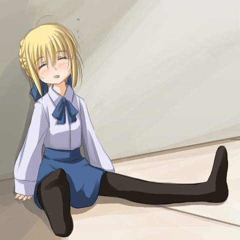 artoria pendragon and saber (fate and 1 more) drawn by yuuji_overall