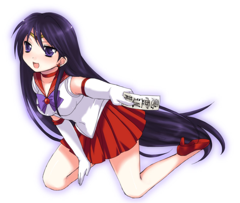 hino rei and sailor mars (bishoujo senshi sailor moon) drawn by usashiro_mani