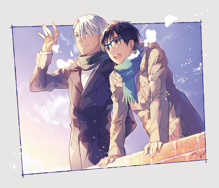 katsuki yuuri and viktor nikiforov (yuri!!! on ice) drawn by kuroemon