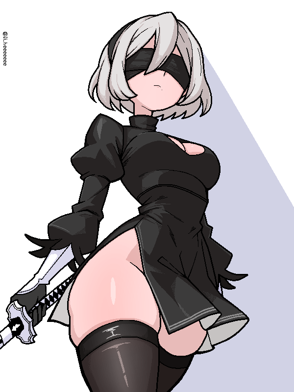 2b (nier and 1 more) drawn by ji_heeeeeee