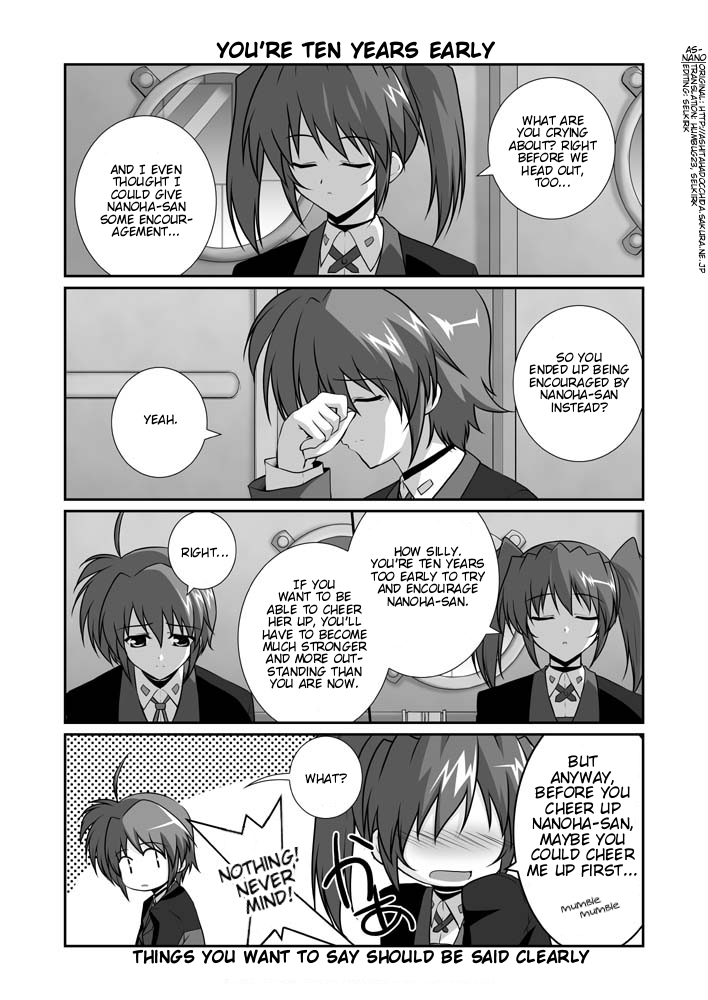 subaru nakajima and teana lanster (lyrical nanoha and 1 more) drawn by mikage_takashi