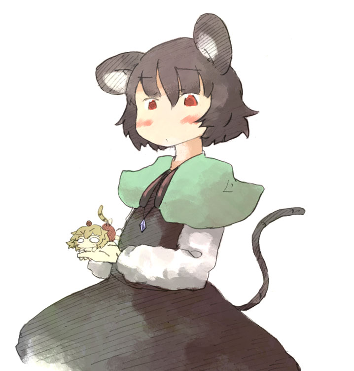 nazrin and toramaru shou (touhou) drawn by daruia_(sabitare)