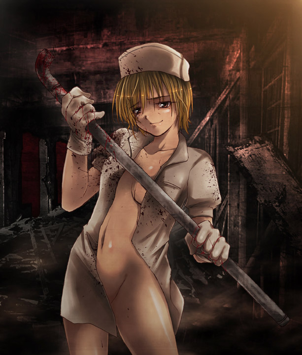 heather mason and nurse (silent hill and 1 more) drawn by kaiga